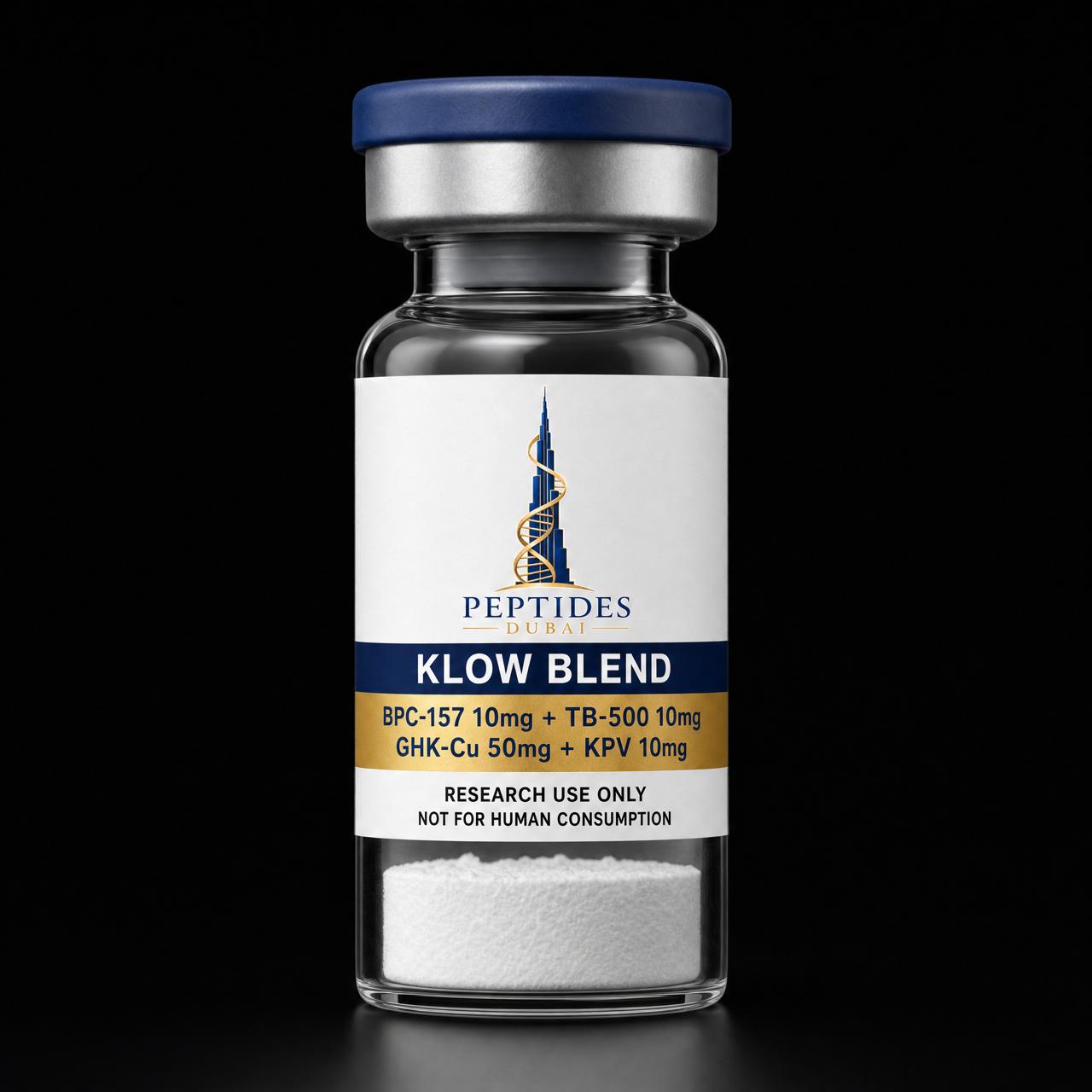 KLOW Blend (BPC157 + TB500 + GHK-CU + KPV) 10mg + 10mg + 50mg + 10mg research peptide product image
